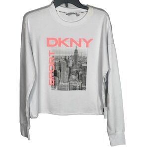 Dkny Sport Women's City Skyline Graphic Sweatshirt white XS
